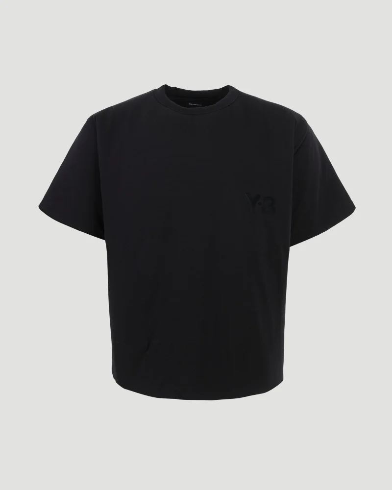 Padded Short Sleeve Tee in Black