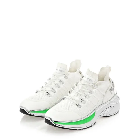 Дамски бели маратонки RUNNER CHROME SURFER PLEIN SPORT — снимка 7