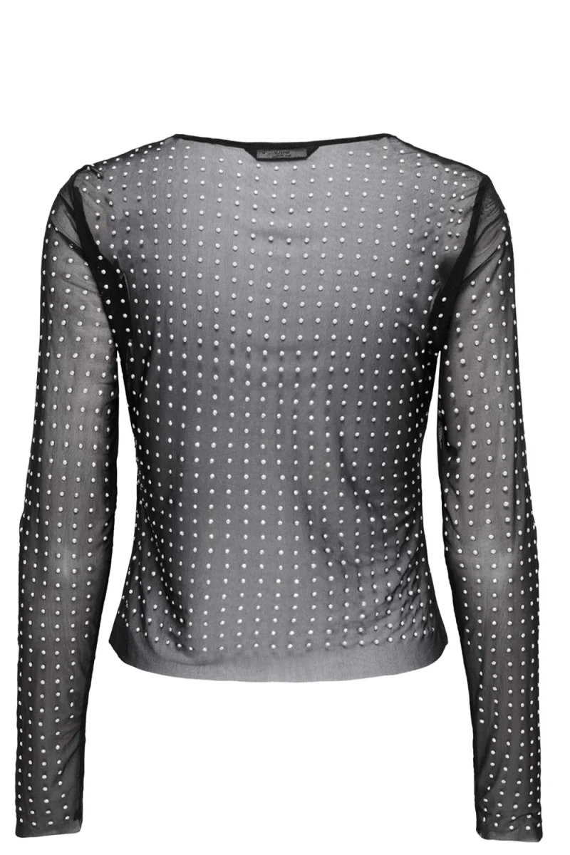 Top Onlhilen Ls Rhinestone Mesh 15358317 C-N10 black/rhinestones — снимка 2