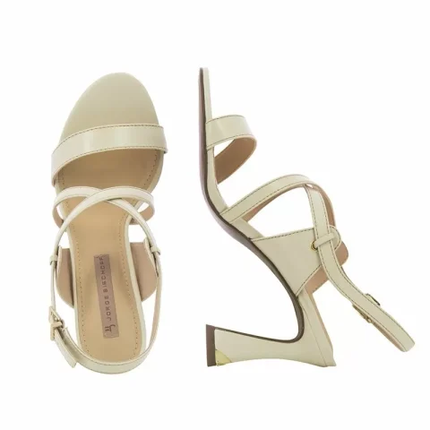 Дамски Сандали На Ток JORGE BISCHOFF – J18533006001 OFF WHITE — снимка 5