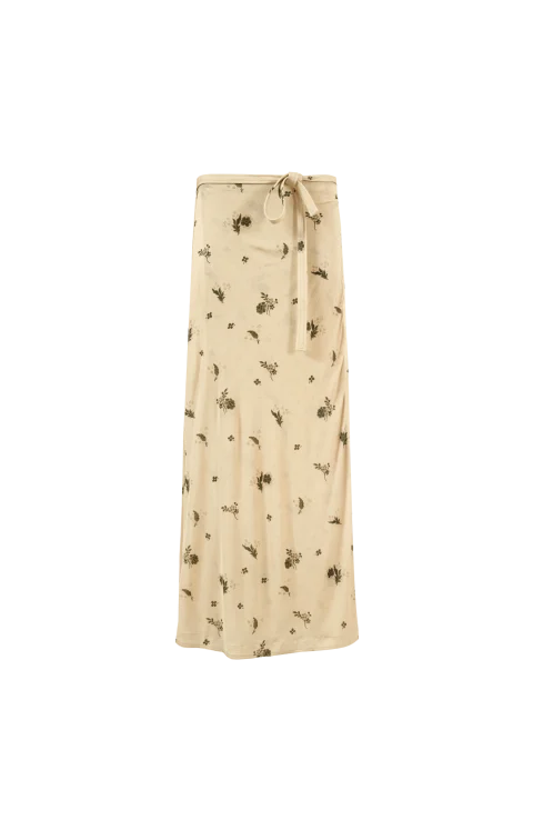 Floral-Print Jersey Maxi Wrap Skirt