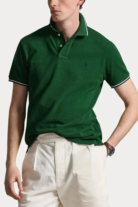 Polo 20/1 Mesh-Ssl-Psh 710842621504 300 green — снимка 2