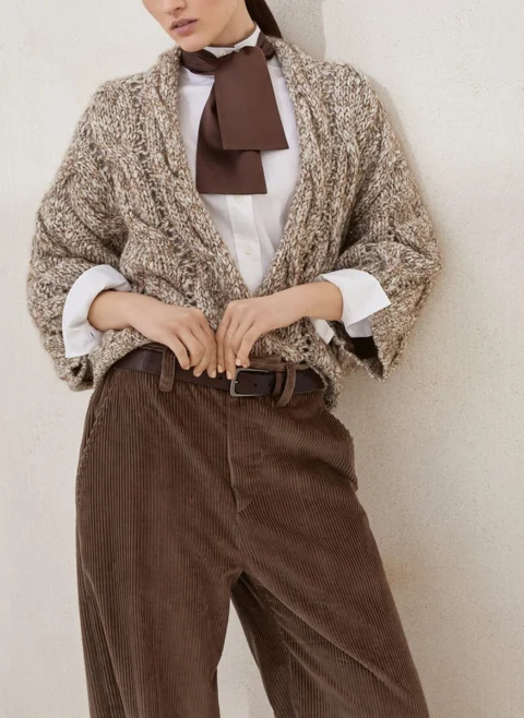 Жилетка с пайети 'Cable knit' Brunello Cucinelli