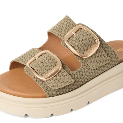 Дамски Равни Чехли TAMARIS – 1-27239-42-712 OLIVE STRUCT. — снимка 4