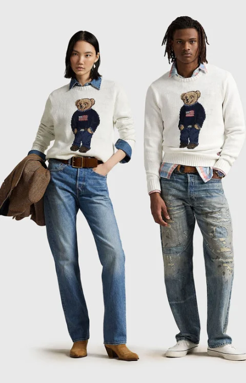 Унисекс пуловер Polo Bear от памук