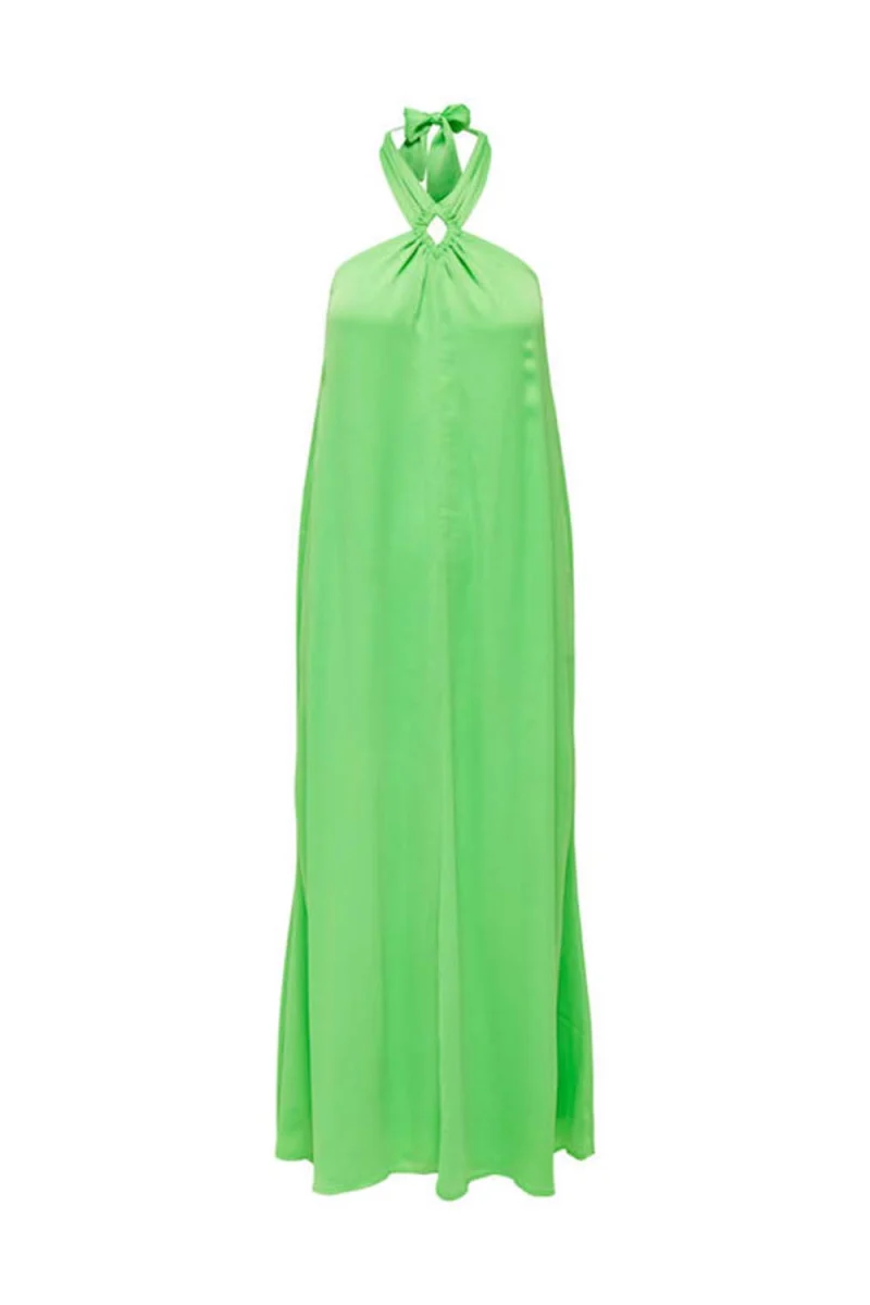 Рокля Onlrikka Sl Halterneck Maxi Dress Wvn 15296660 14-0156 TCX summer green