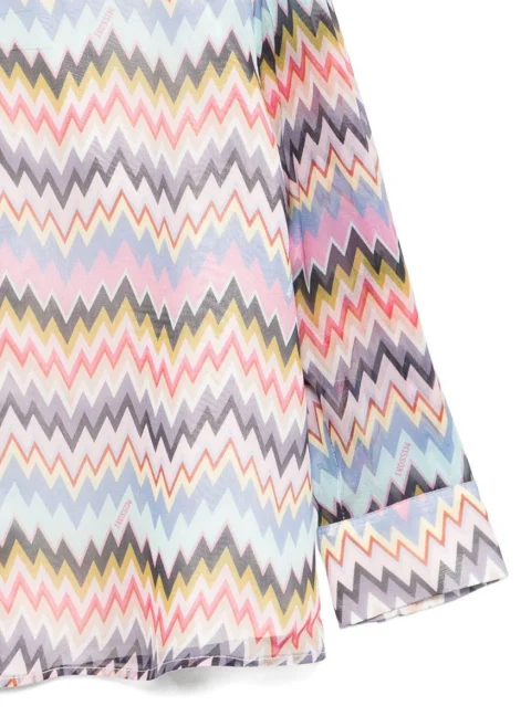 Риза от коприна 'Zig-Zag' Missoni Kids — снимка 3