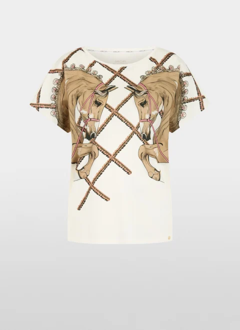 Тишърт с принт Marc Cain Collections — снимка 6