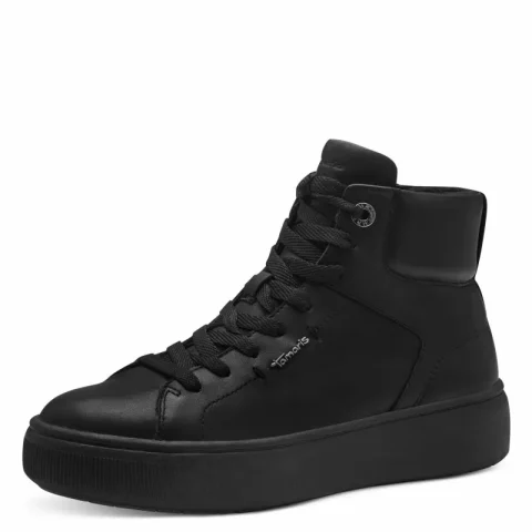 Дамски Сникърс TAMARIS – 1-25203-42-003 BLACK LEATHER — снимка 3