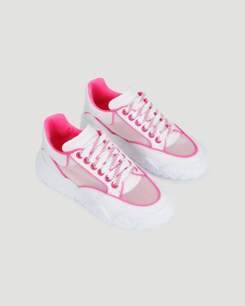 Court Trainer in Neon Pink and Mesh — снимка 4