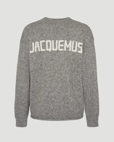 Wool Blend Sweatshirt in Grey — снимка 2