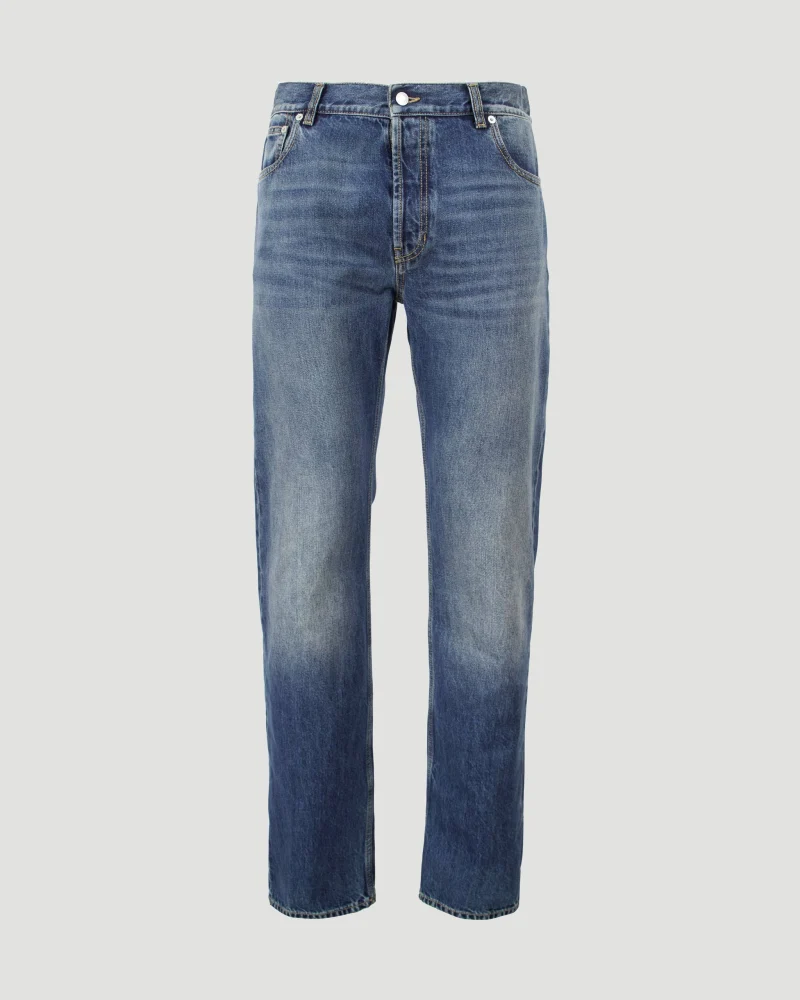 Straight-Cut Denim Jeans