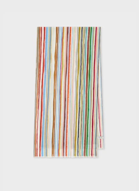 Шал с лен 'Signature Stripe' Paul Smith — снимка 1