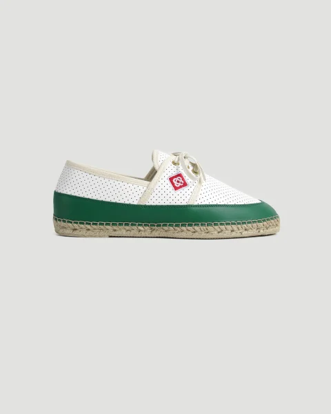 Perforated Leather Classic Espadrilles