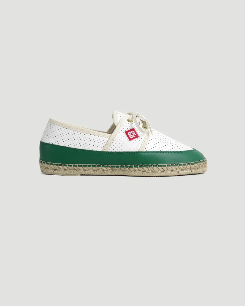 Perforated Leather Classic Espadrilles