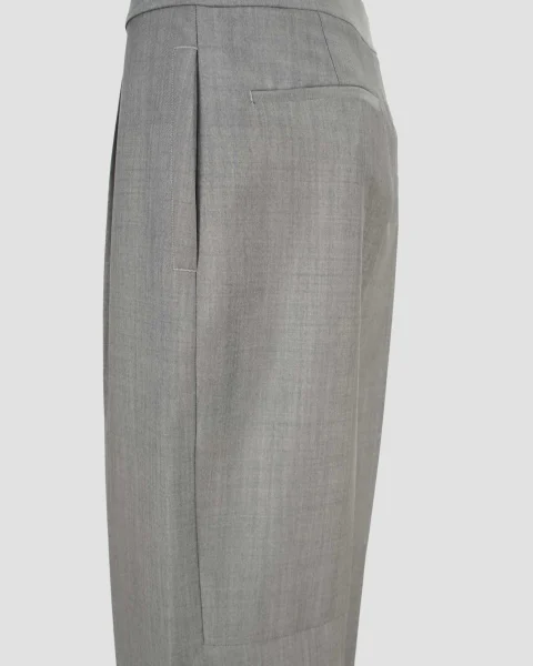Wool Mohair Tailored Pants in Grey — снимка 4