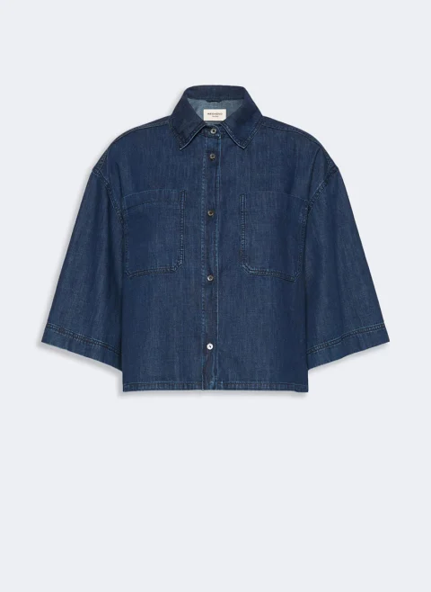 Риза от деним Weekend Max Mara Wkdzannata — снимка 13