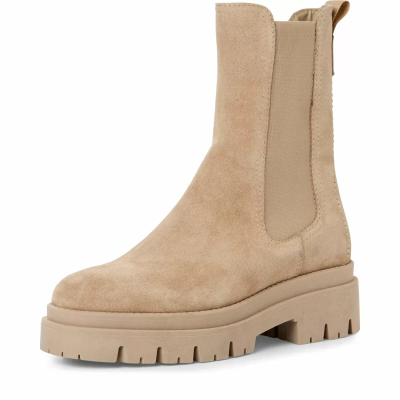 Дамски Равни Боти TAMARIS – 1-25992-41-401 BEIGE SUEDE — снимка 3