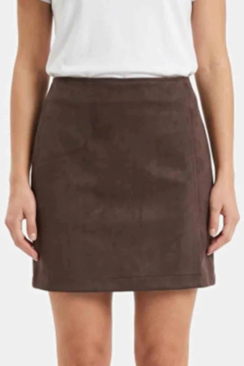 Пола Onlcarolina Faux Suede 15373315 19-0915 TCX coffee bean — снимка 2