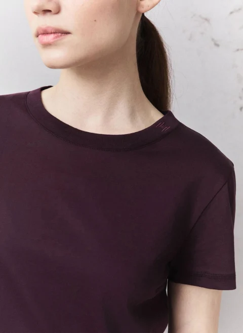 Тишърт с бродерия Marella Monochrome Mllastro — снимка 2