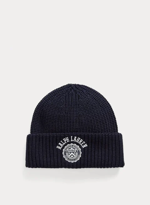 Шапка с бродерия Ralph Lauren Kids
