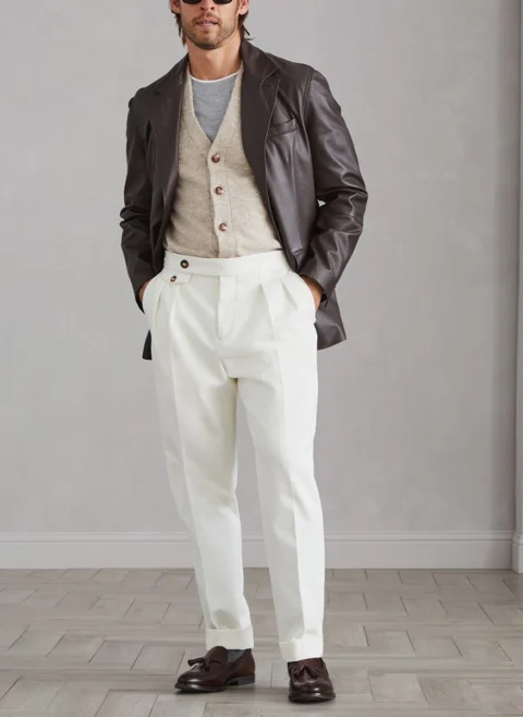 Кожено яке 'Blazer style' Brunello Cucinelli — снимка 6