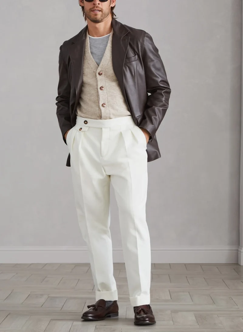 Кожено яке 'Blazer style' Brunello Cucinelli — снимка 6