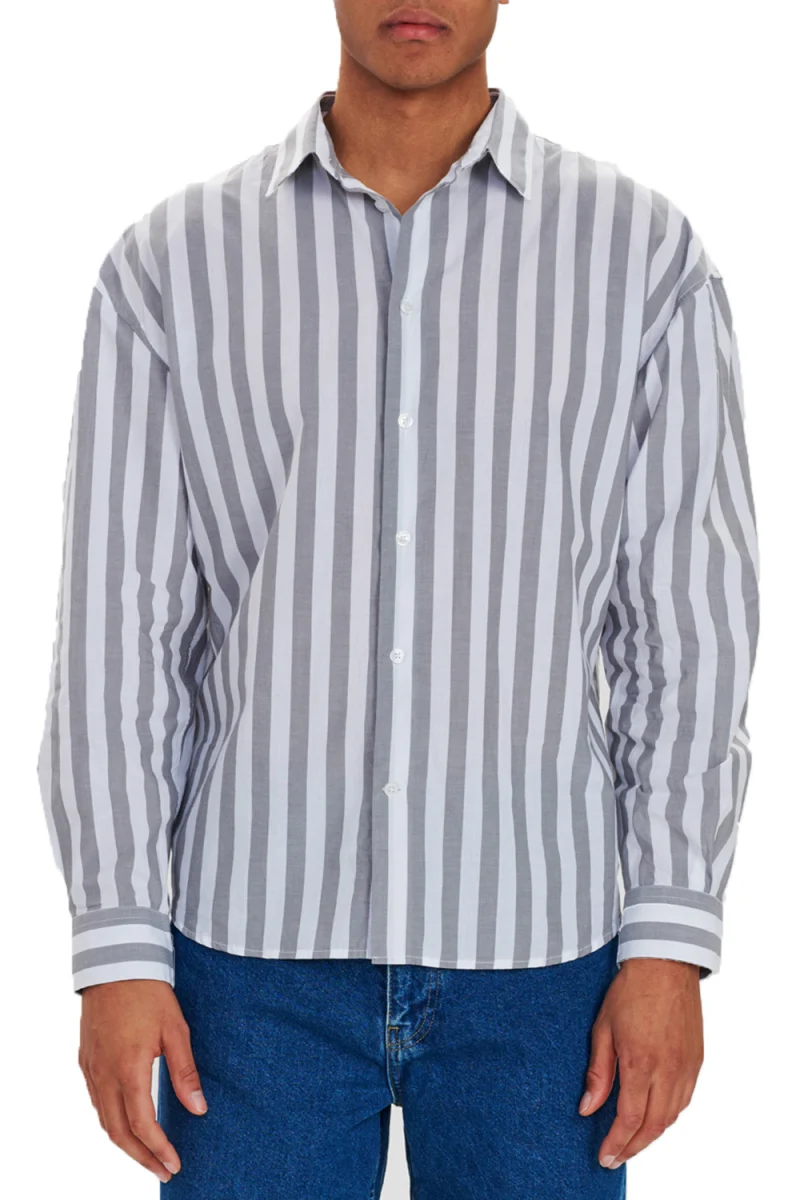 Риза Harvey Ls Shirt 2220240100 grey stripe