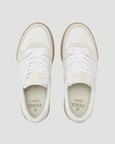 Fendi Match Low Top Sneakers in White — снимка 2