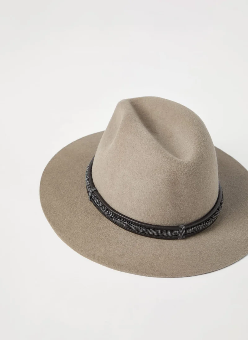 Шапка с монили 'Fedora' Brunello Cucinelli — снимка 2