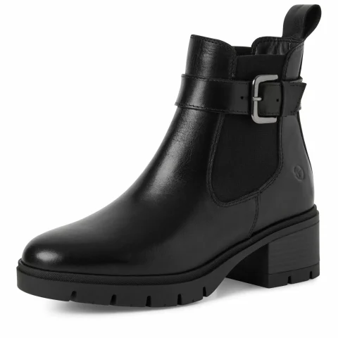 Дамски Боти На Ток TAMARIS – 1-25447-43-003 BLACK LEATHER — снимка 4