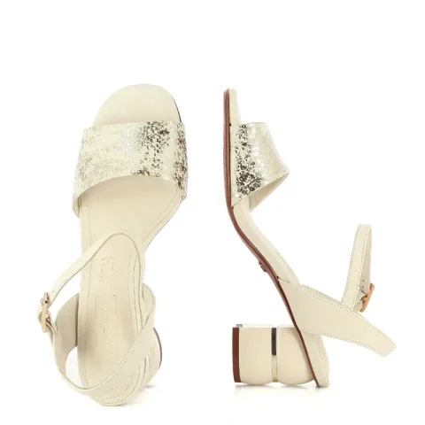 Дамски Сандали На Ток DONNA ITALIANA – 11958 MANILLA BONE/GOLD — снимка 5