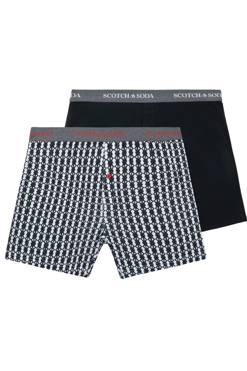 Бельо (Pack of 2) Modal Knit Boxer SSSP25M273377 SC009 black/white
