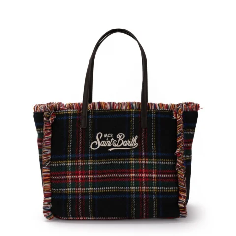 Дамска чанта Vanity Tartan SAINT BARTH — снимка 6