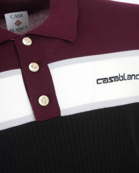 Stripe Merino Knit Polo — снимка 2