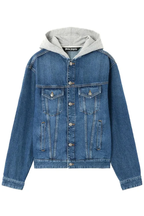 Яке Curved Logo Denim PMYE05CS26DEN005 4408-medium blue melange grey