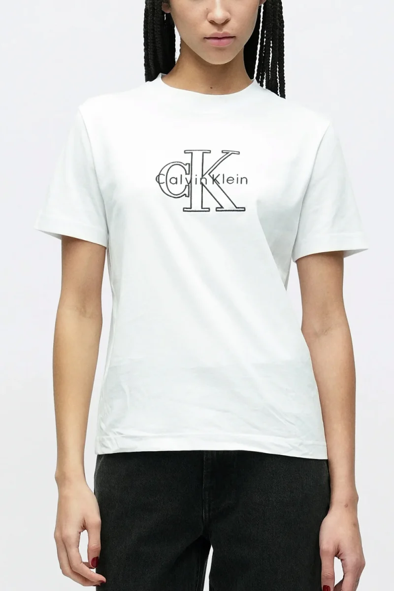 T-Shirt Ss Classic Monologo Metallic LV047E819G YAA brilliant white — снимка 2