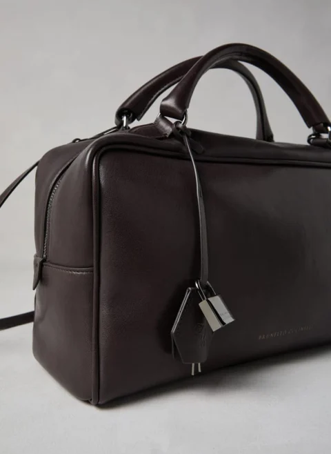 Кожена чанта 'Boston' Brunello Cucinelli — снимка 3