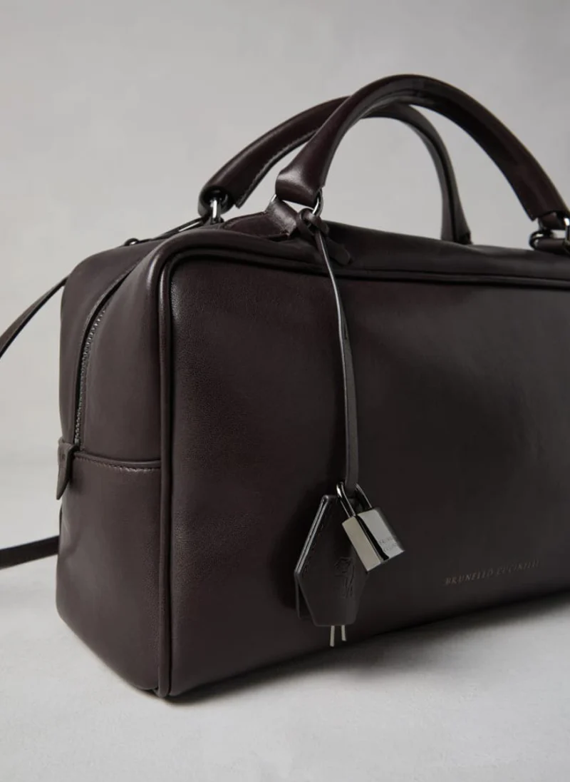 Кожена чанта 'Boston' Brunello Cucinelli — снимка 3