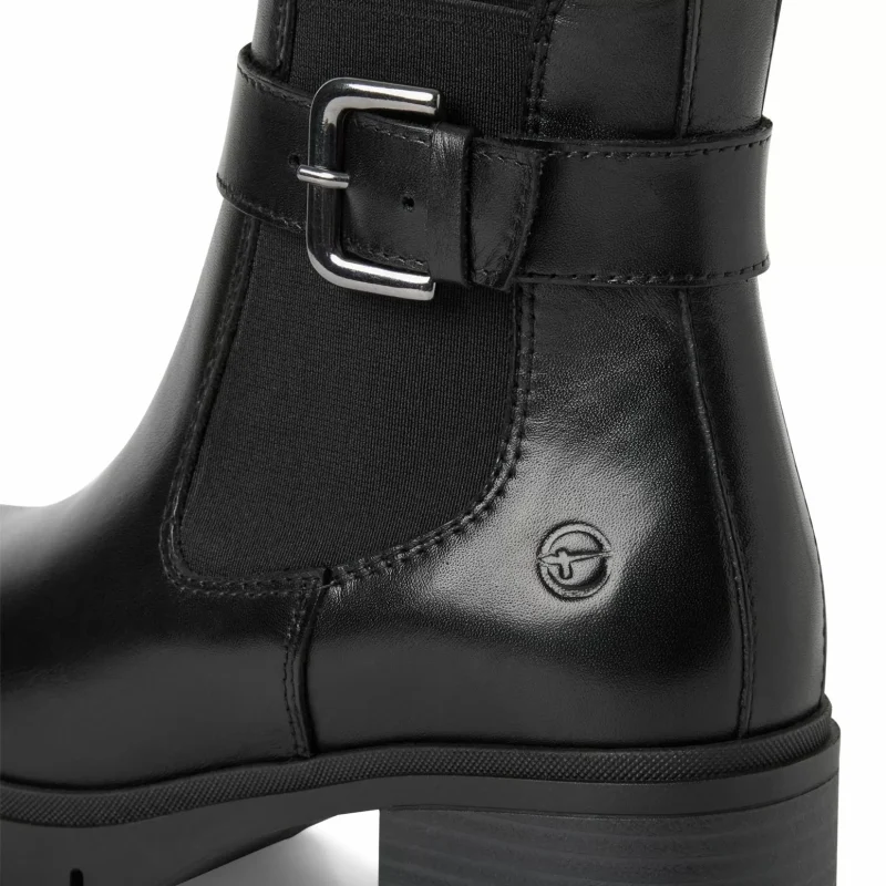 Дамски Боти На Ток TAMARIS – 1-25447-43-003 BLACK LEATHER — снимка 3