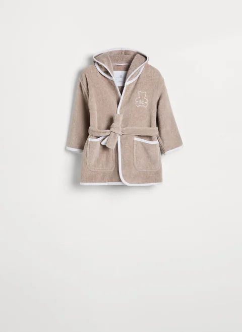Халат за баня с контрастни детайли 'Bernie' Brunello Cucinelli Kids — снимка 7