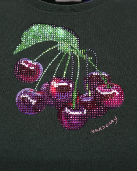 Crystal Cherry Cotton T-Shirt — снимка 2