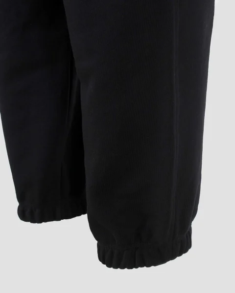 Check-Logo Patch Cotton Track Pants in Black — снимка 4