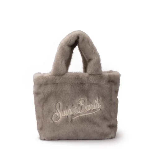 Дамска сива чанта Mini Vanity SAINT BARTH