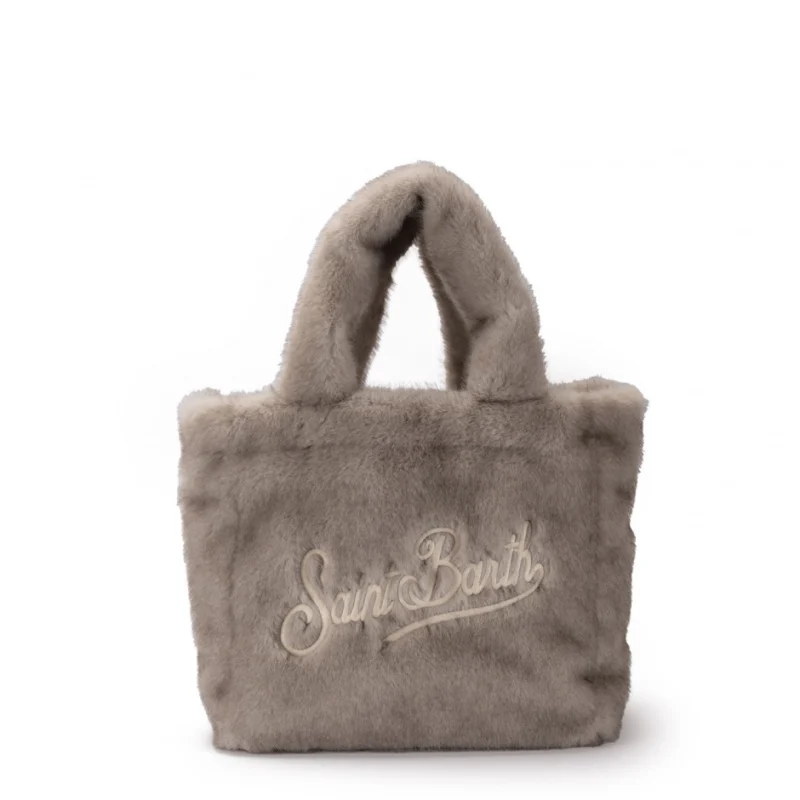 Дамска сива чанта Mini Vanity SAINT BARTH
