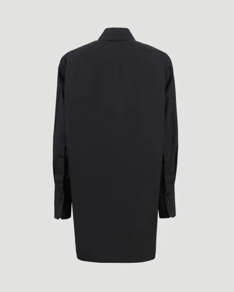 Mini Shirt Dress in Black — снимка 2