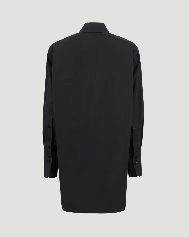Mini Shirt Dress in Black — снимка 2