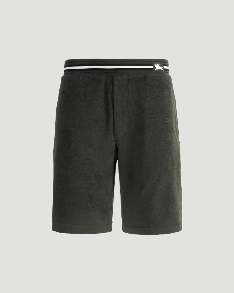Towelling Shorts in Shale Green