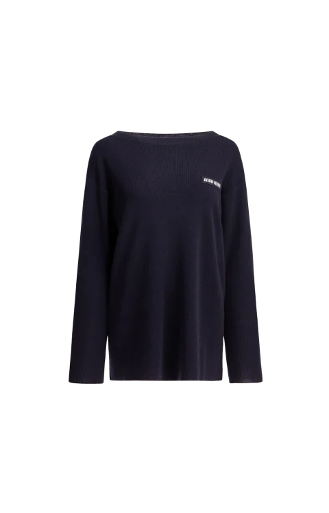 Logo Boatneck Sweater