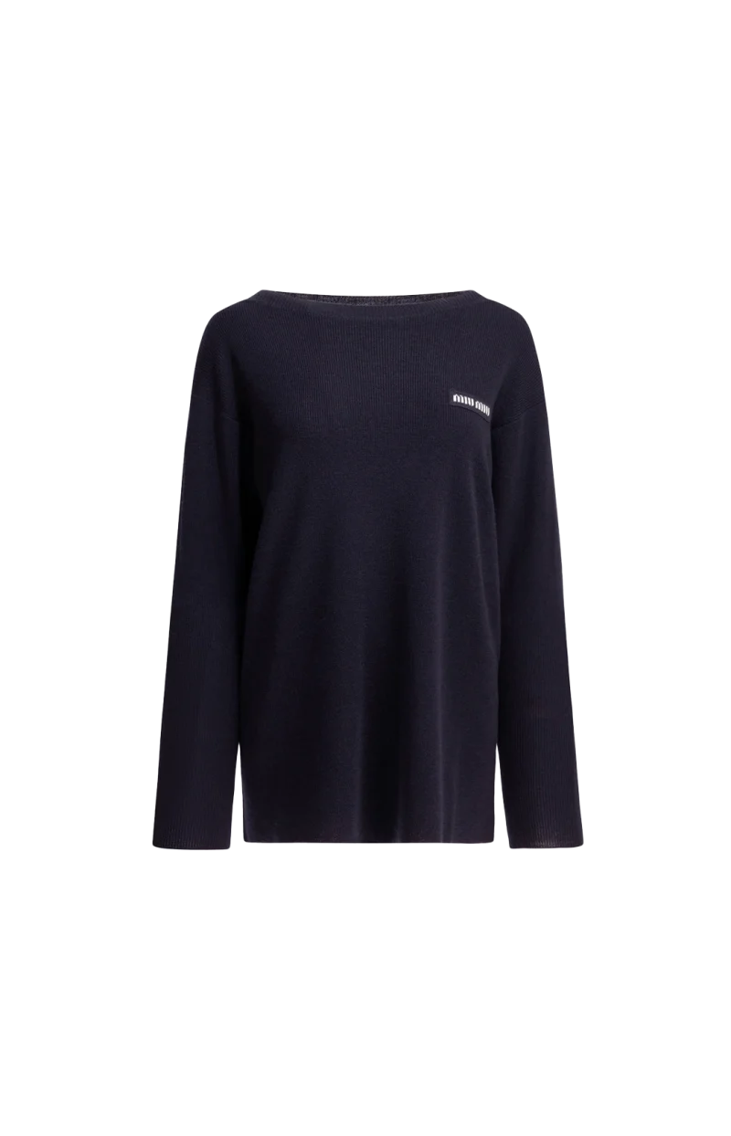 Logo Boatneck Sweater